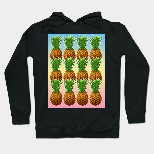 Pineapple Tropical Sunset Hoodie by DankFutura